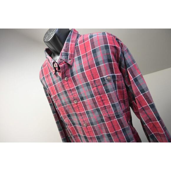 Duluth Trading Co. Flannel Camp Shirt Rugged Plaid Long Sleeve Mens Sz 4XL - Picture 1 of 8